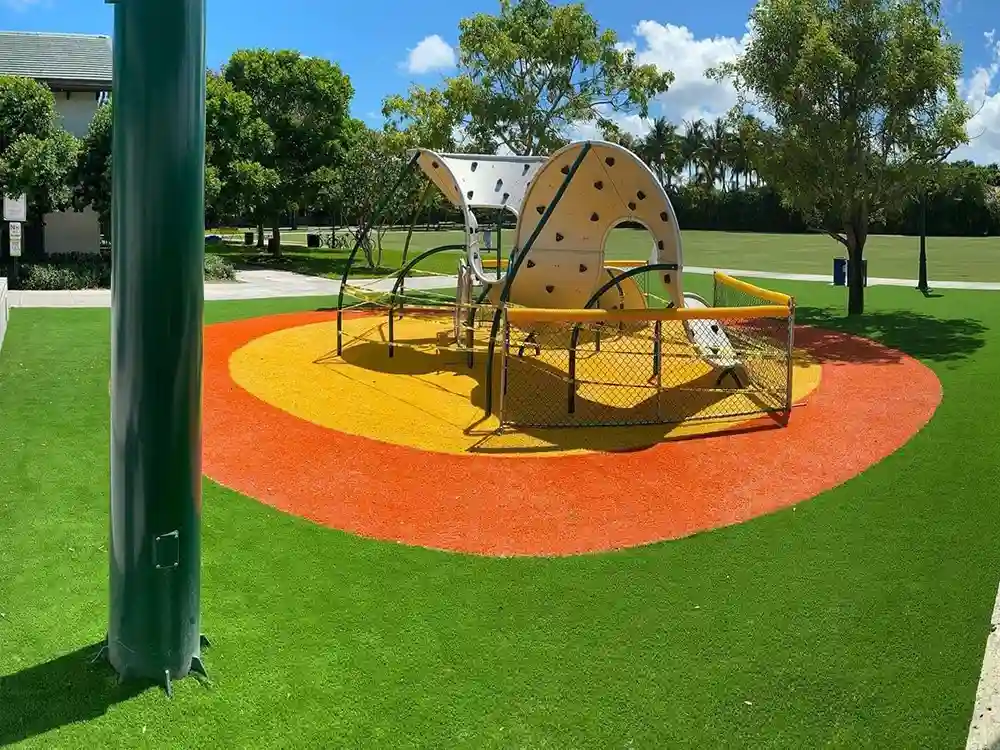 Impact-rated playground surfacing installed by Top Turf